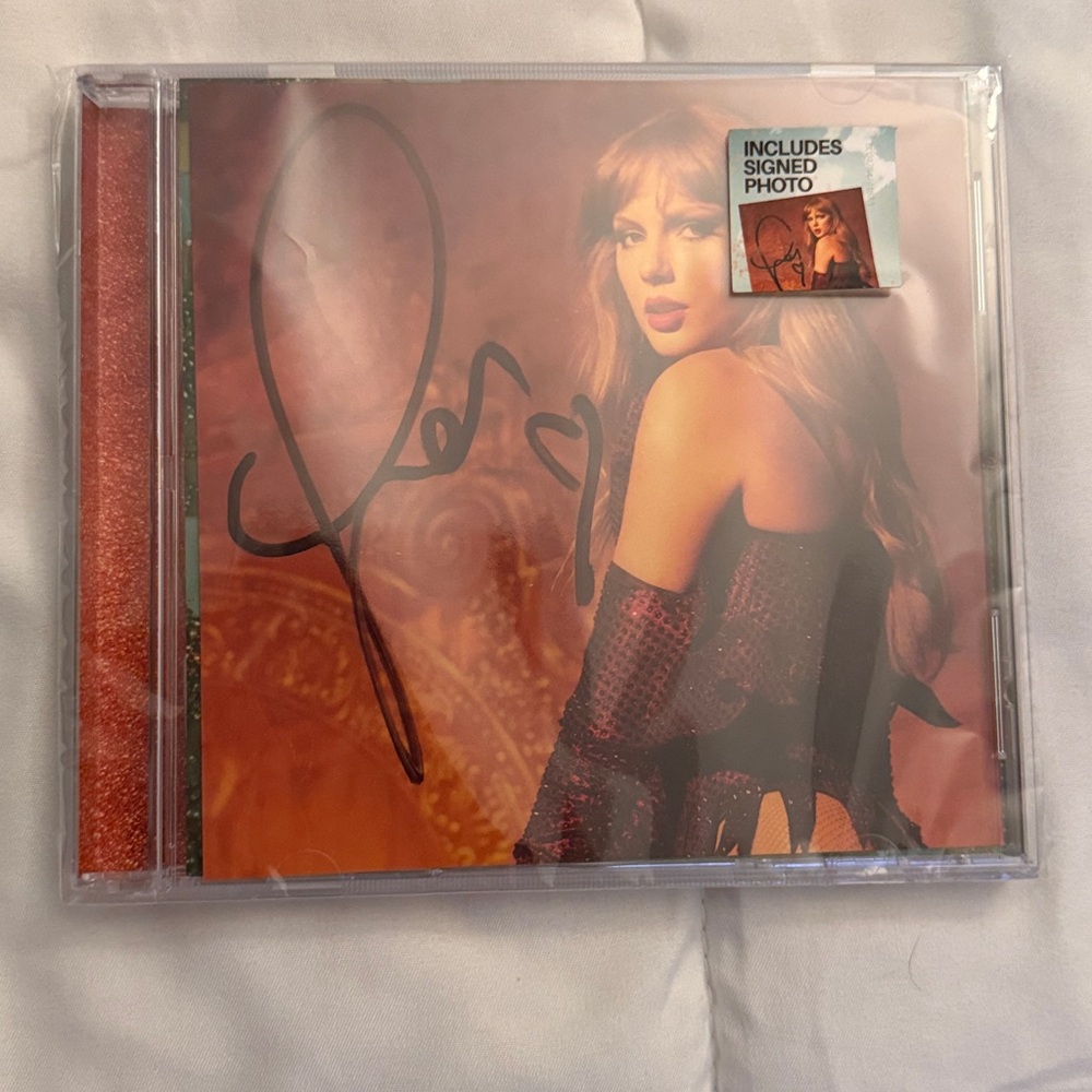 Taylor Swift Orange & Black Signed Photo CD